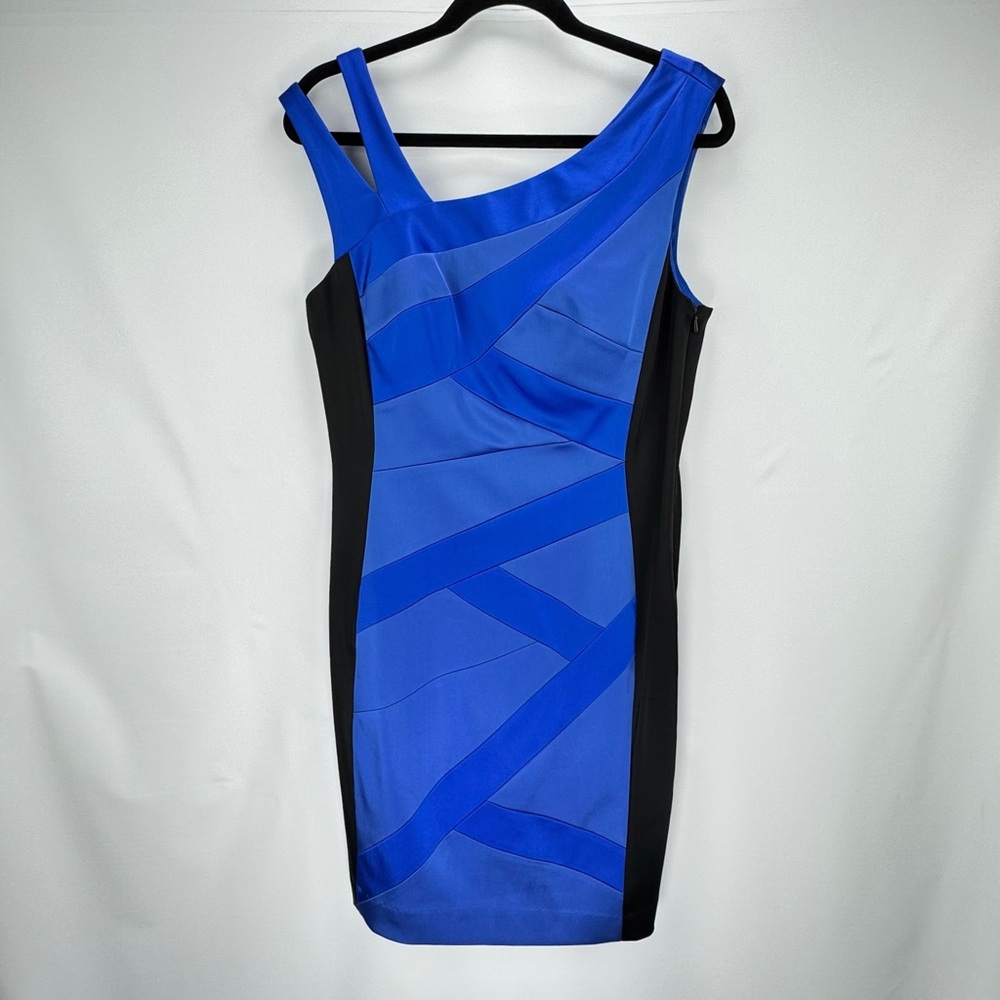 Split Shoulder Asymmetrical Colorblock Paneled Sh… - image 1